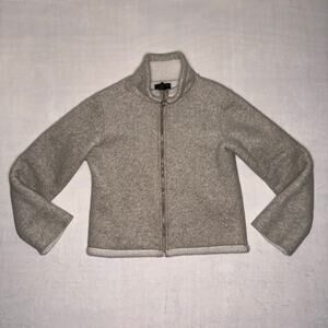 Gray Thick Zipper Barrage Authentic Jacket